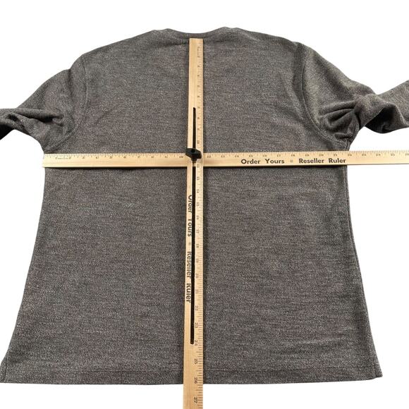 UNTUCKit Henley Shirt Large Gray Cotton Blend Long Sleeve Urey 40983 - Picture 6 of 16